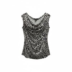 Worthington Leopard Print Cowl Neck Blouse